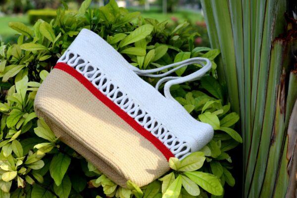 SRI-007 - Hand Bag Jute & Cotton without Zip - Image 2
